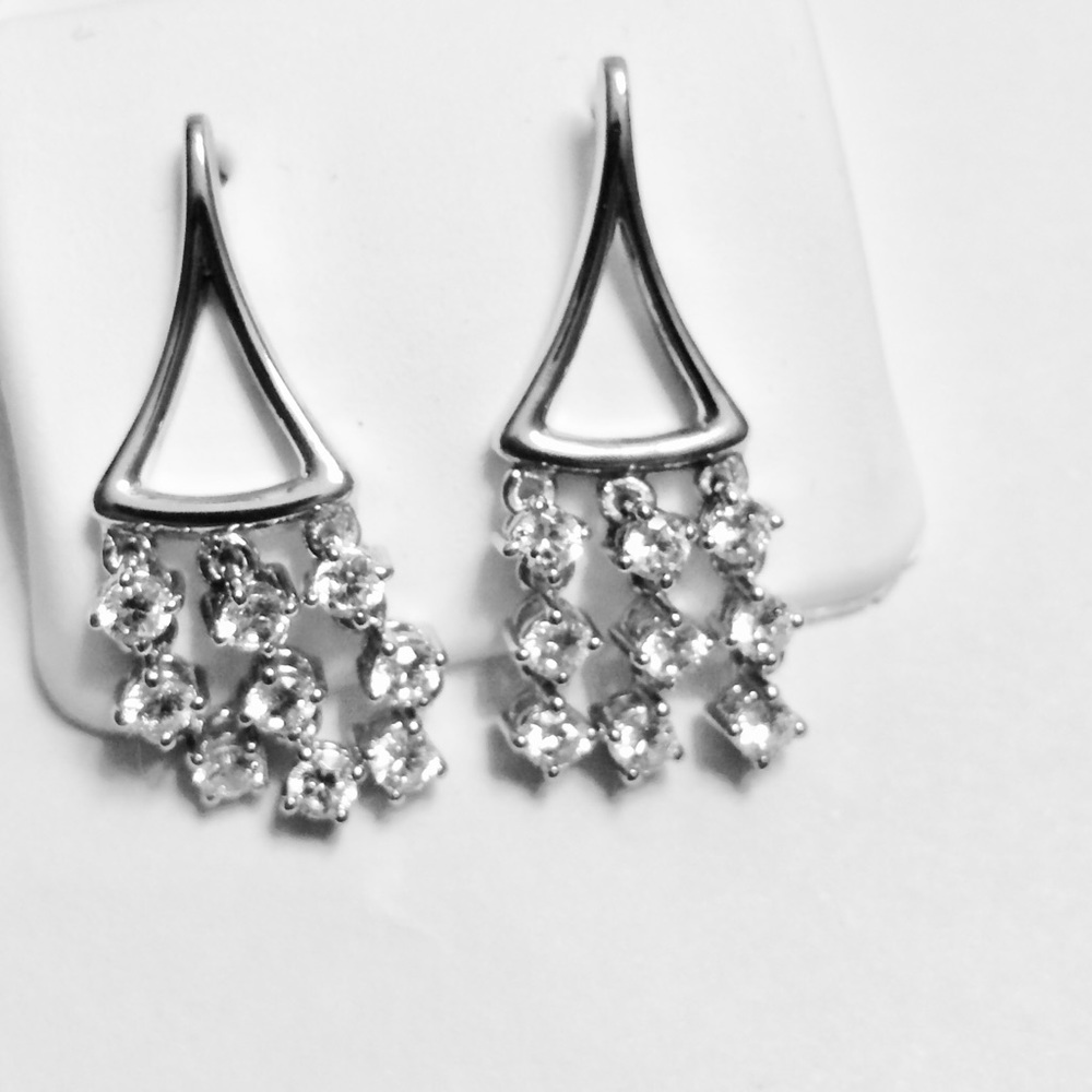 Cubic Zirconia Chandelier earrings